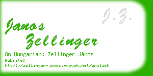 janos zellinger business card